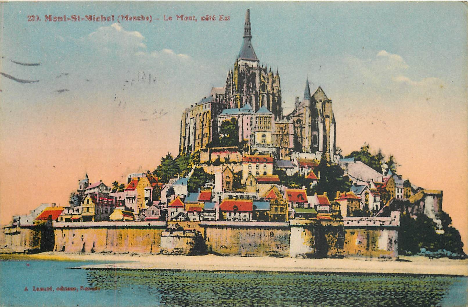 CPA Mont St Michel Manche Le Mont cote Est 