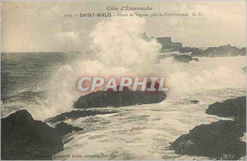 CPA Saint Malo Etude de Vagues pres le Fort National 