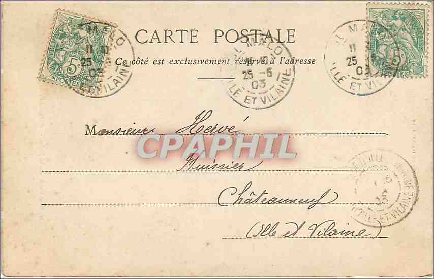 Istituzione di Saint-Malo — Il Grande Portale — G. F. — n° 914 — Verso