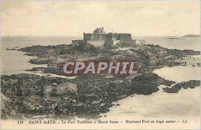 SAINI-MALO - Le Fort National à Marée basse - National Fort at high water - LL