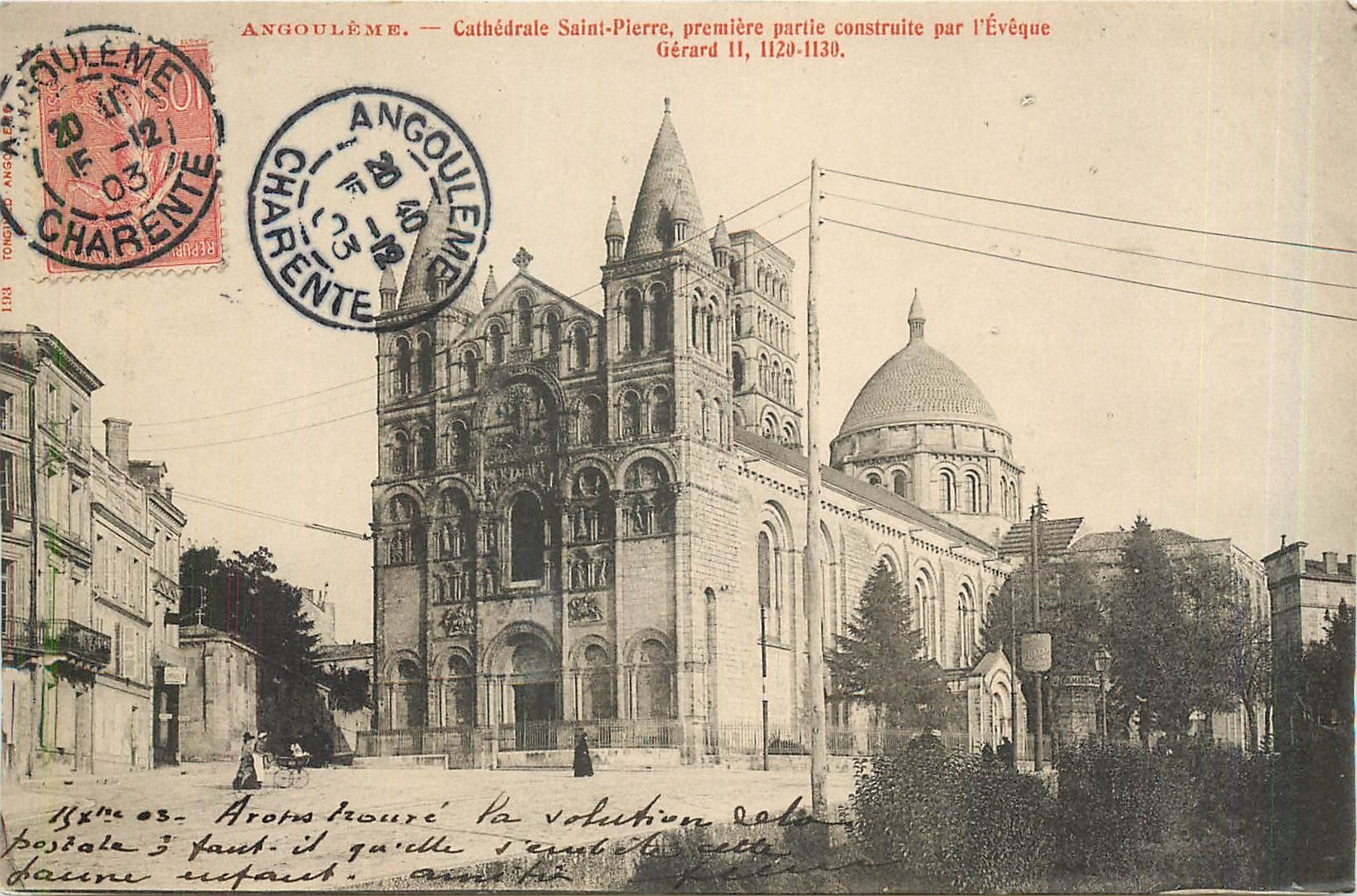 Angoulême — Cathédrale Saint-Pierre, première partie construite par l'Évêque Gérard II, 1120-1130.