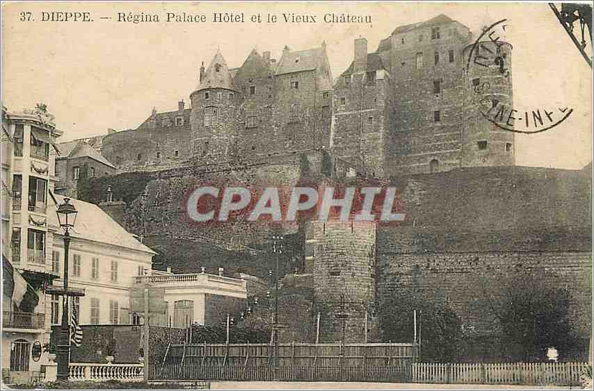 CPA Dieppe Regina Palace Hotel et le Vieux Chateau 