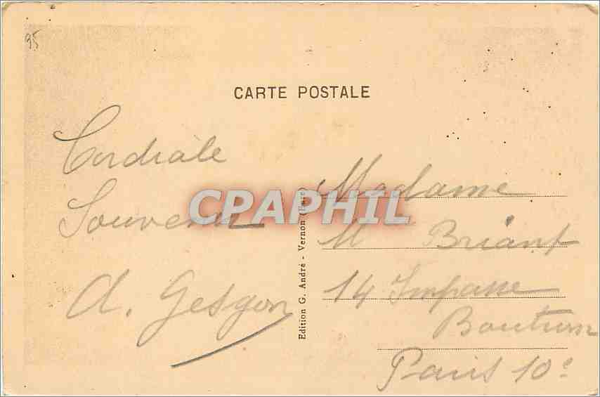 CPA La Roche Guyon S et O Le Chateau vu des bords de la Seine  — Back
