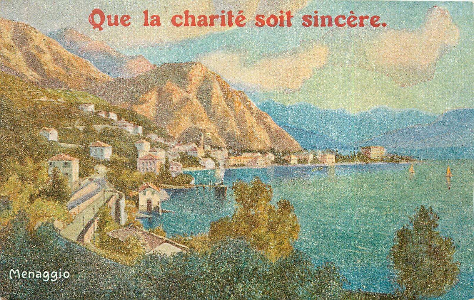 CPA Menaggio Que la charite soit sincere 