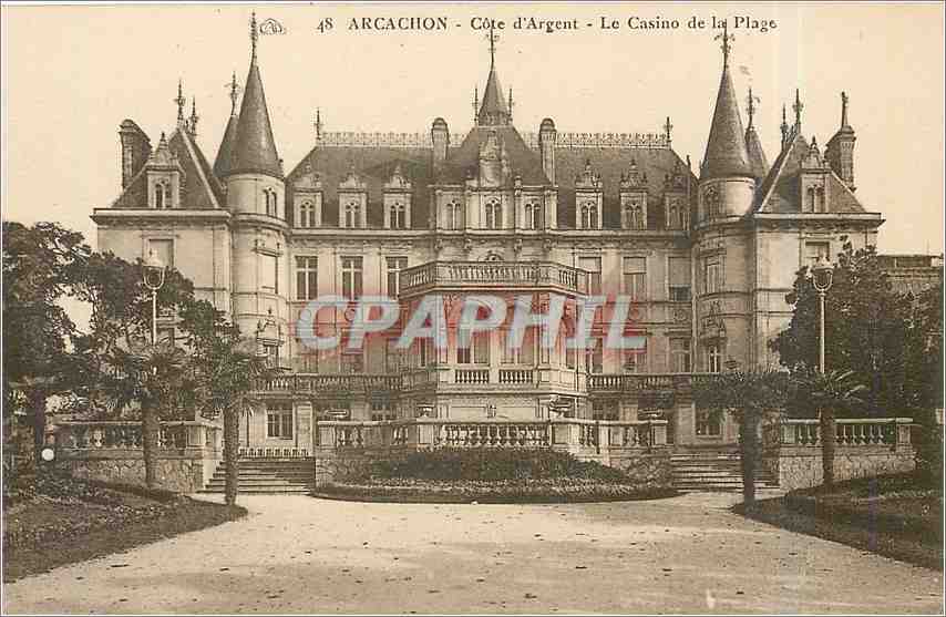 CPA Arcachon Cote d'Argent Le Casino de la Plage 