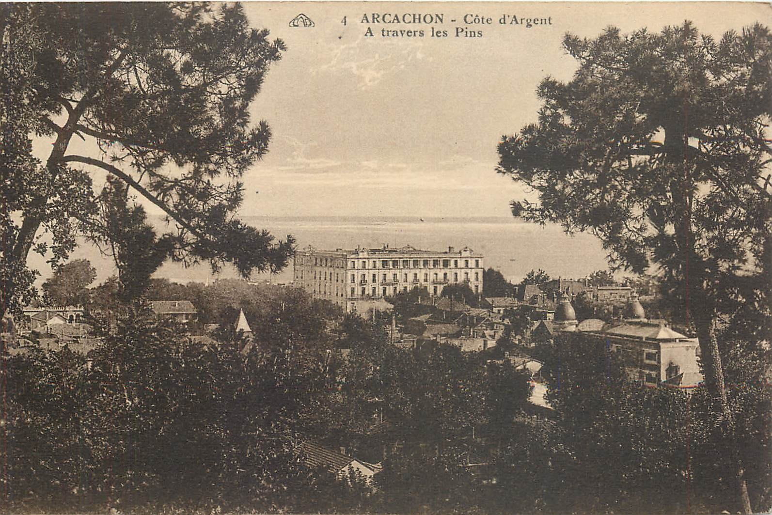 CPA Arcachon Cote d'Argent A travers les Pins 