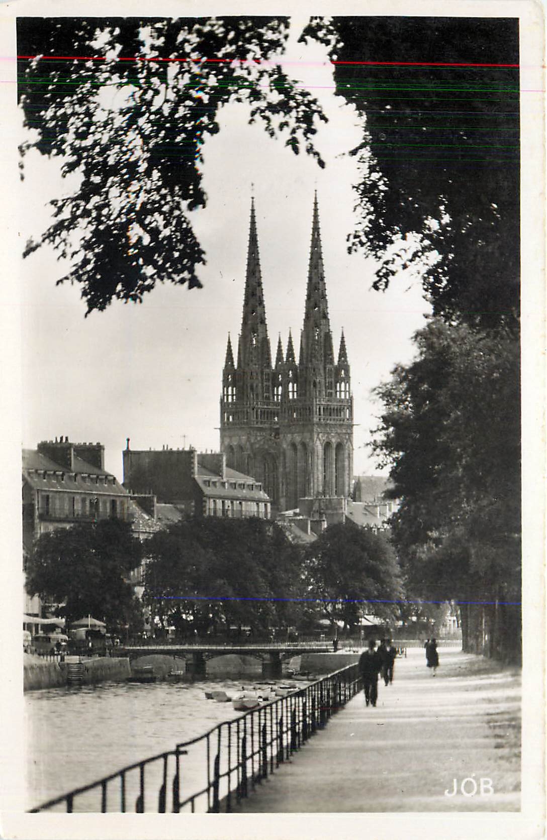 CPA Quimper Finistere Les allees de Loc Maria 