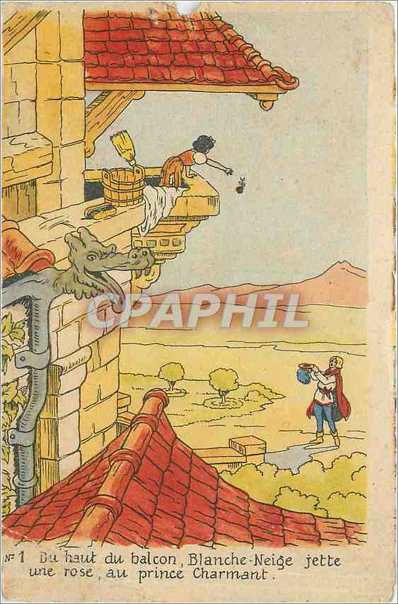 CPA Du haut du balcon Blanche Neige 