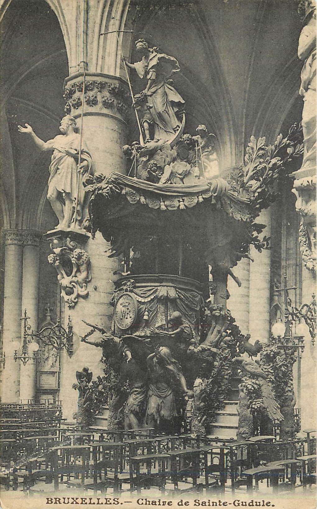 CPA Bruxelles Chaire de Sainte Gudule 