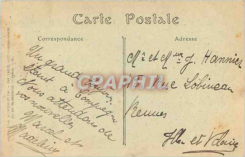 CPA Compiegne Le Palais et les Terrasses  — Rückseite