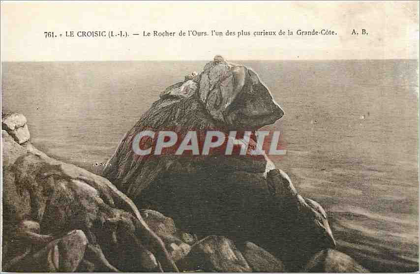 CPA Le Croisic Le Rocher de l'Ours l'un des plus curieux de la Grande Cote 