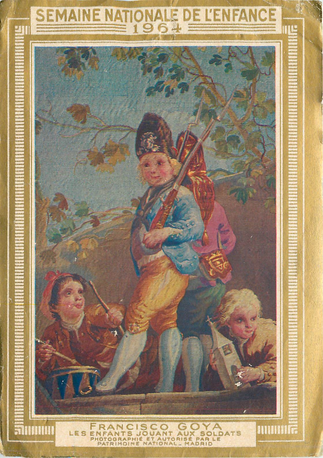 CPA Francisco Goya Les Enfants Jouant aux Soldats 
