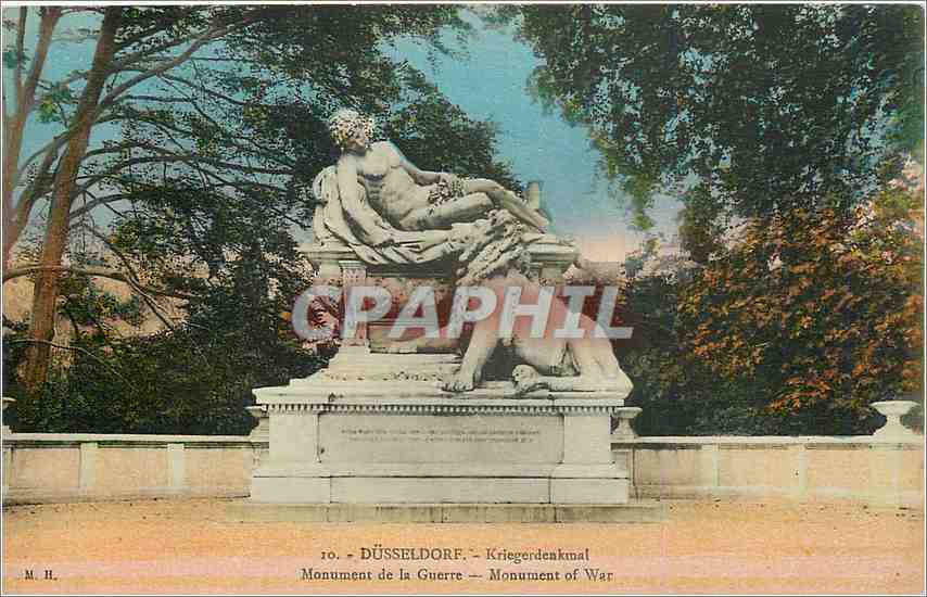 CPA Dusseldorf Kriegerdenkmal Monument de la Guerre 