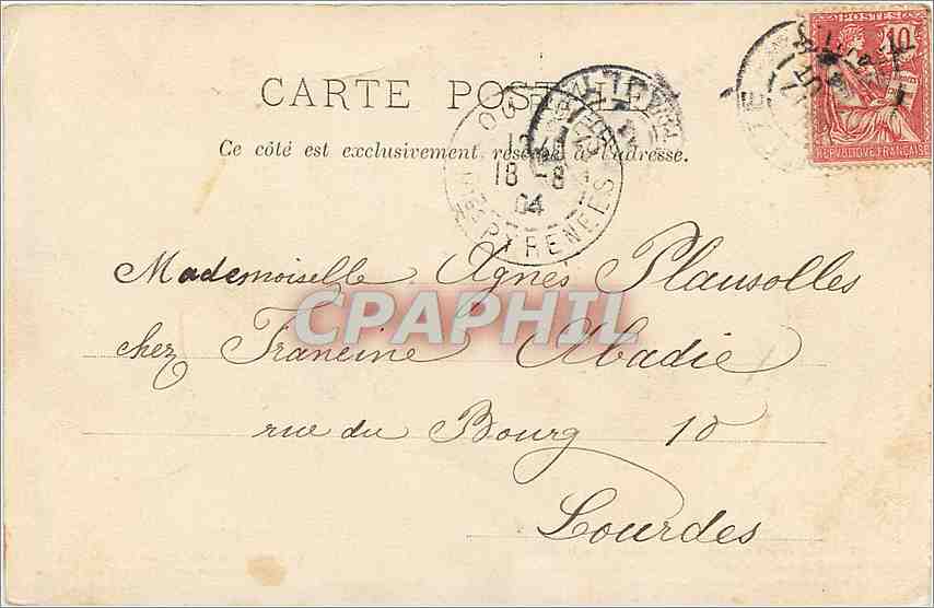 CPA Allo Allo Telephoene Femme — Rückseite