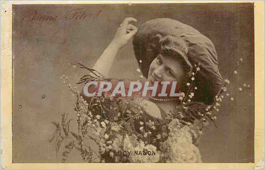 CPA Bonne Fete Fleurs Femme