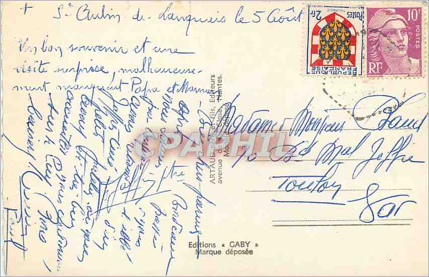 CPA Bergerac Cyrano Château de Monbazillac Vue generale Pont de pierre Eglise Notre Dame — Rückseite