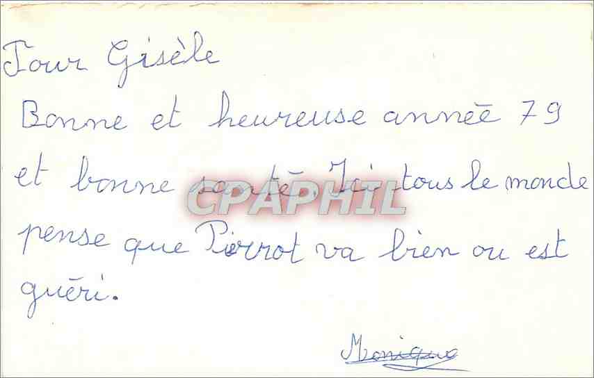 CPM Bonne Annee Bretagne — Rückseite