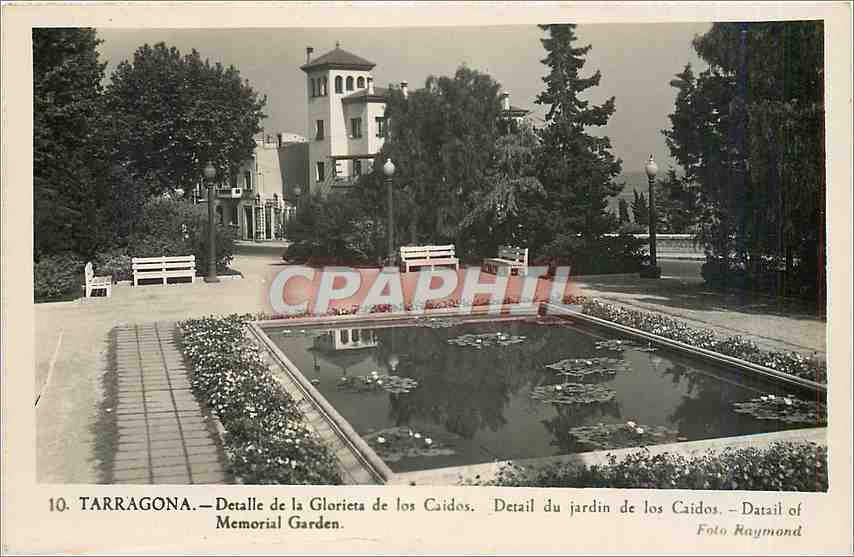 CPA Tarragona Detalle de la Glorieta de los Caidos Detail du jardin de los Caidos 