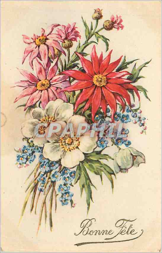 CPA Bonne Fete Fleurs
