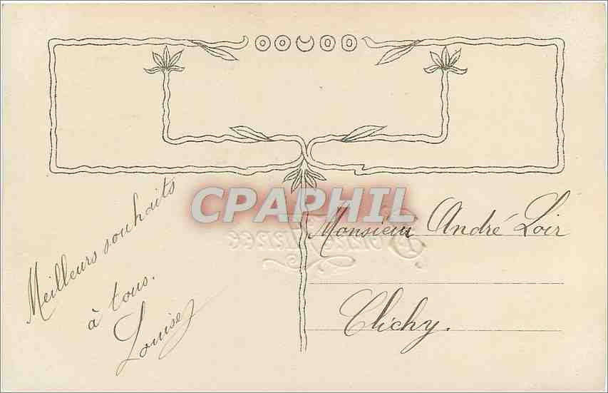 CPA Bonne Annee Fleurs — Verso