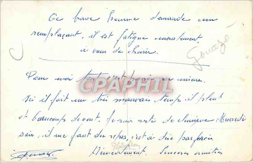 CPA Tu sais Ali je viens de gagner le gros lot  — Verso
