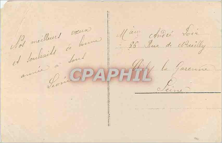 CPA Heureuse Annee Femme — Verso