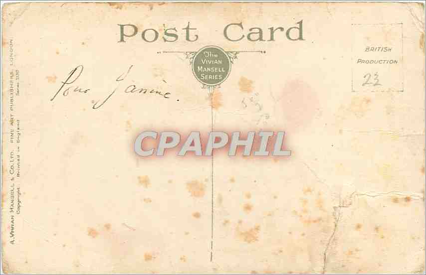 CPA Awanda in the kitchen Enfant Chien Poupee — Rückseite