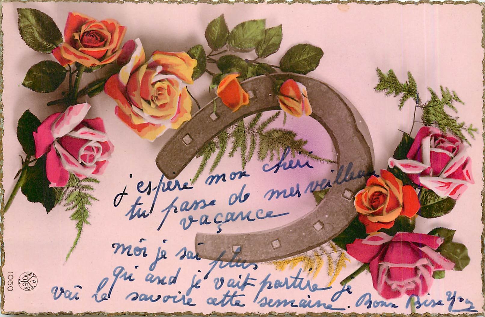 CPA Fleurs Fer a cheval