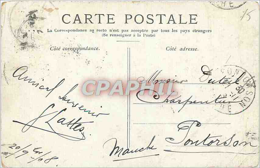 CPA Paris Le Palais Royal  — Rückseite