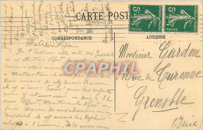 CPA Paris Le Sacre Coeur  — Rückseite