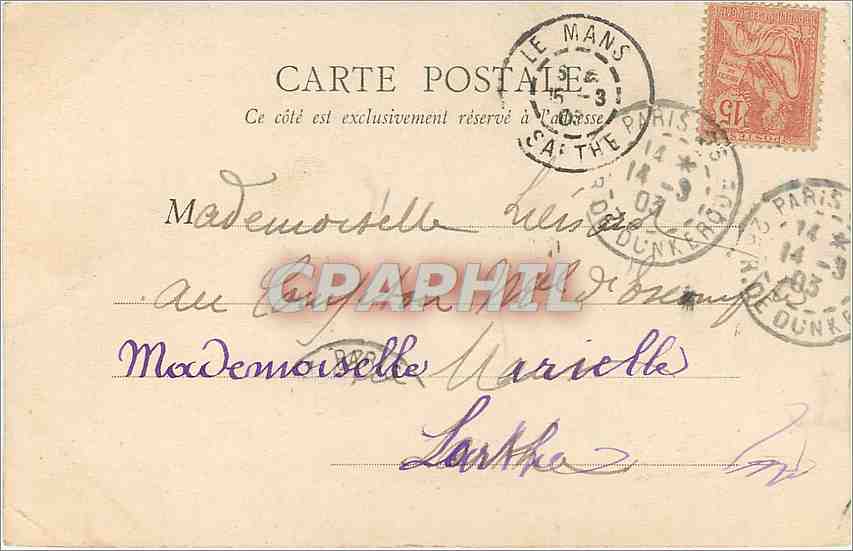 CPA Paris Eglise ND des Victoires  — Verso