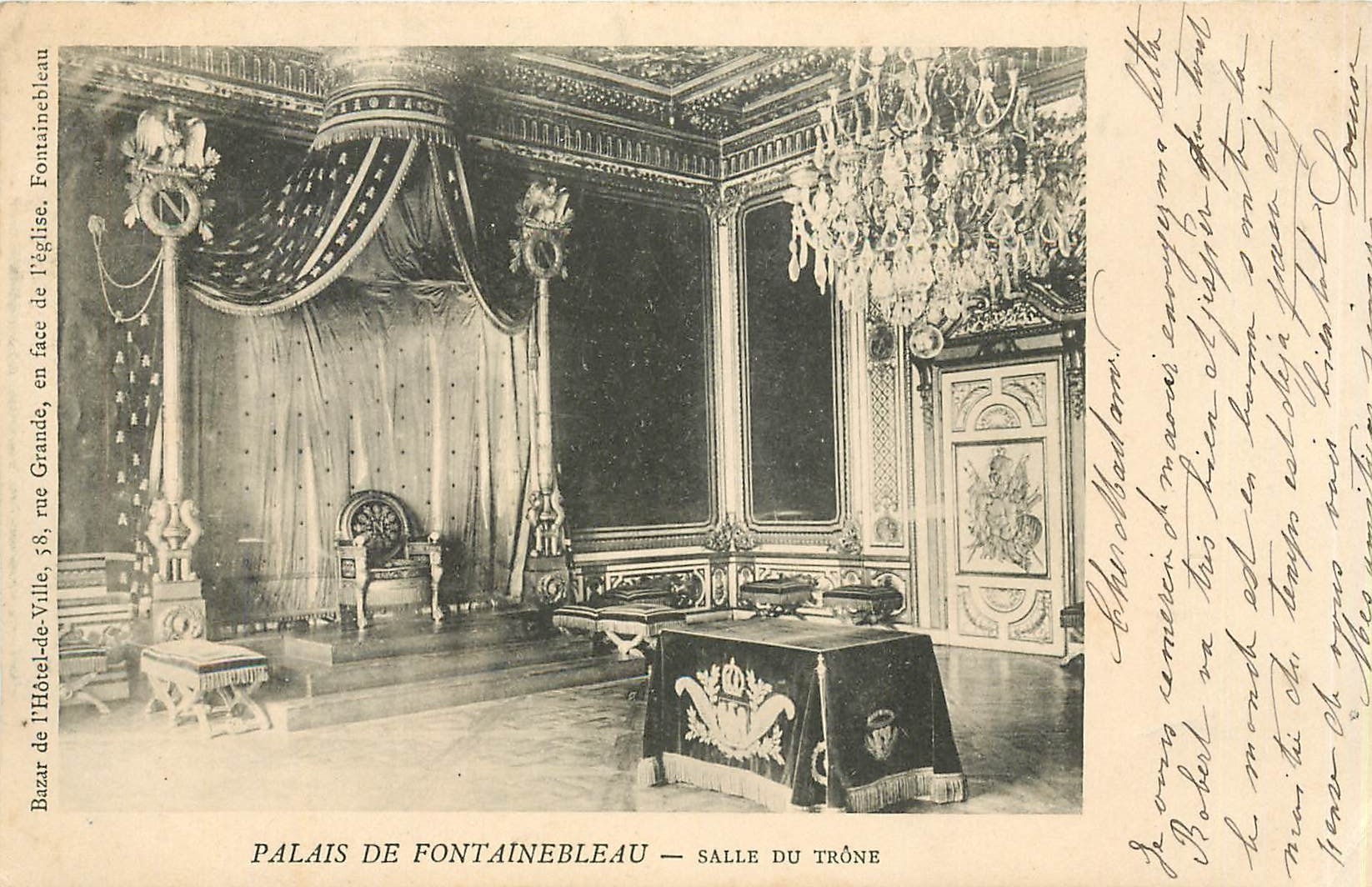 Palais de Fontainebleau — Salle du Trône — Bazar de l'Hôtel-de-Ville, 58 rue Grande, Fontainebleau