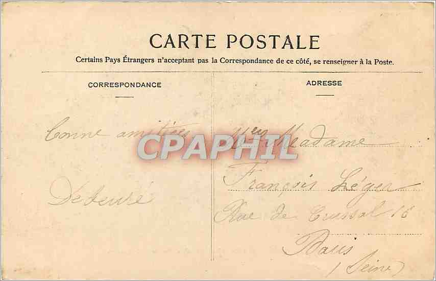 Forêt de Fontainebleau — Rocher de Némorosa — Éditeur S. Lézard, n° 86 — Rückseite