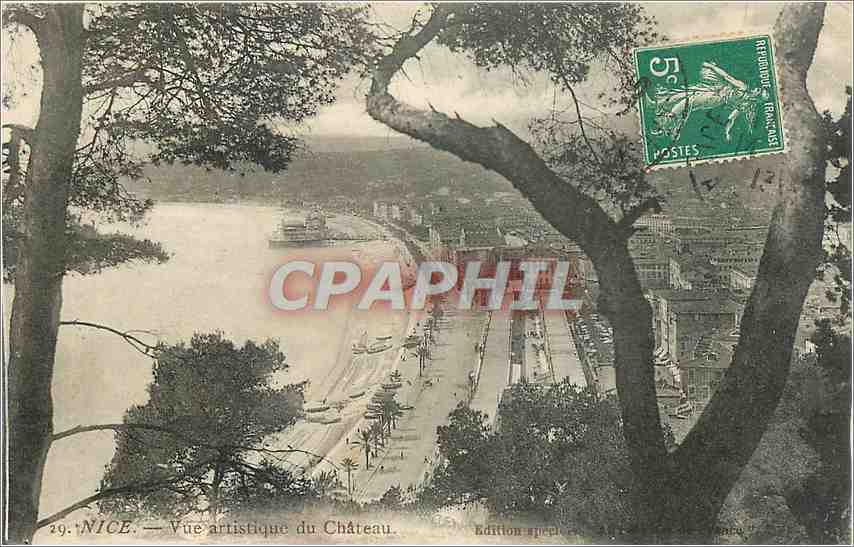 CPA Nice Vue artistique du Chateau 