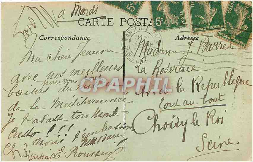 CPA Collection du Chateau d'If L'Abbe Faria montre le testament a Dantes  — Rückseite