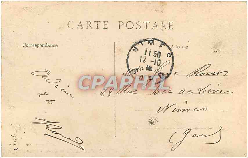 CPA Cote d'Azur Nice Avenue Massena  — Verso