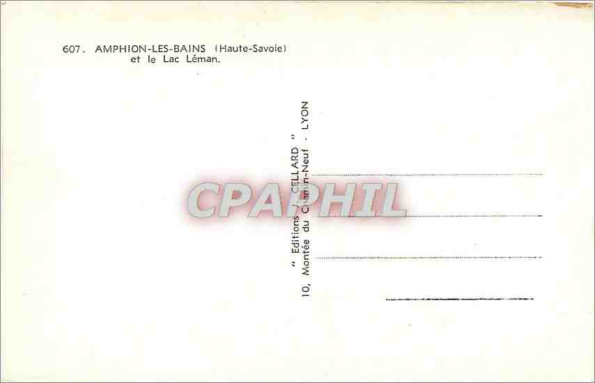 Amphion-les-Bains — Lac Léman — Cellard Editions — Rückseite