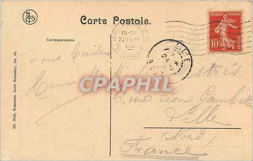 CPA Bruxelles Maisons des Corporations  — Rückseite