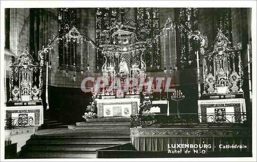 CPA Luxembourg Cathedrale Autel de ND 