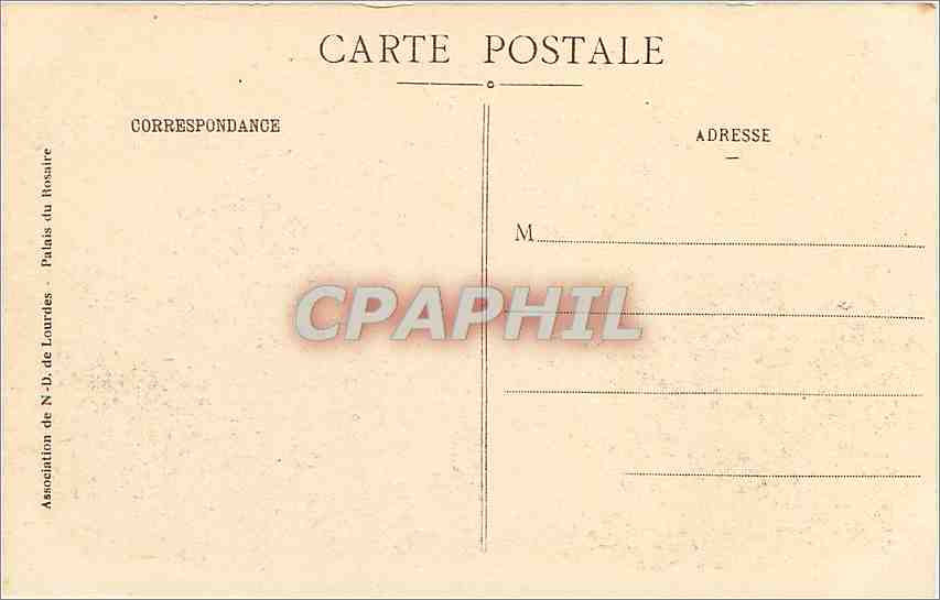 CPA Lourdes La Basilique et le Calvaire  — Verso
