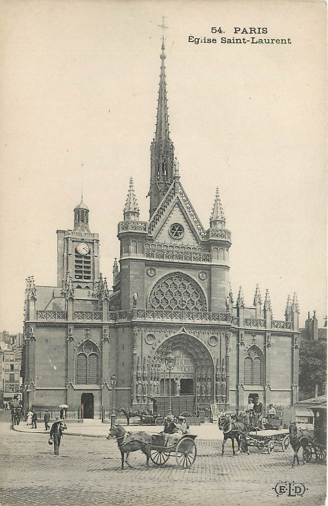 CPA Paris Eglise Saint Laurent 