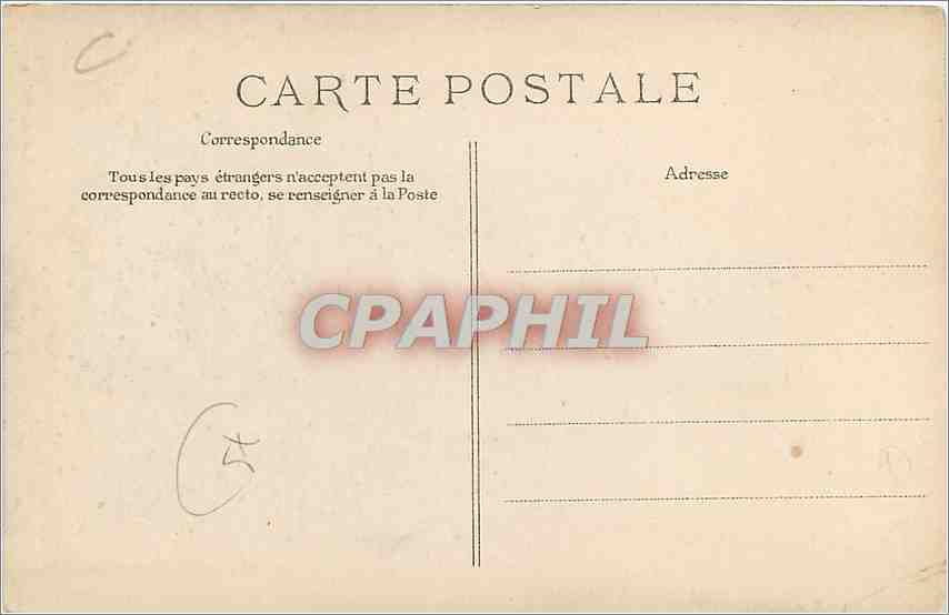 CPA Paris Eglise Saint Laurent  — Verso