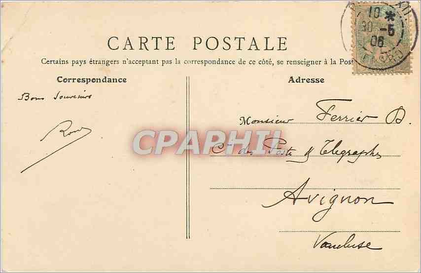 CPA Paris Boulevard de la Madeleine  — Rückseite