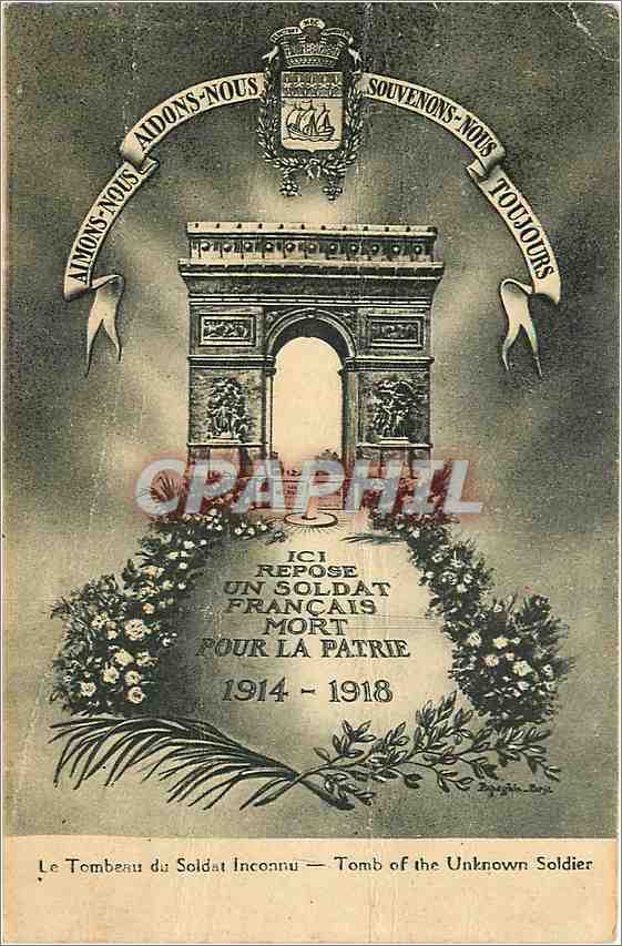 CPA Le Tombeau du Soldat Inconnu Paris Arc de Triomphe