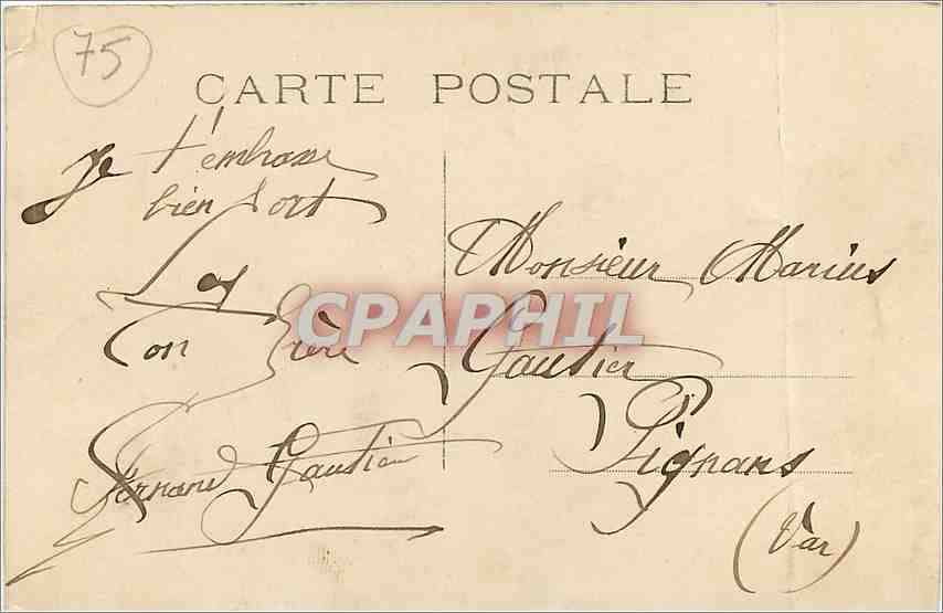 CPA Paris Le Boul des Italiens  — Rückseite