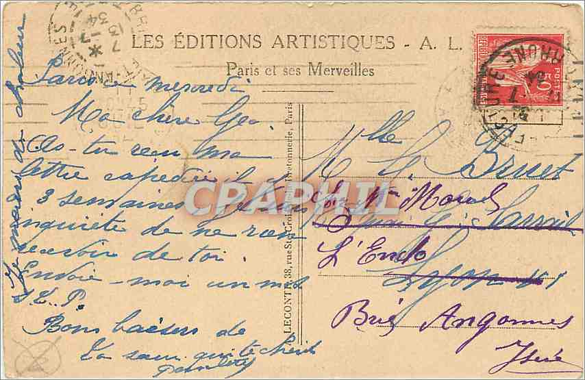 CPA Paris Le Jardin du Luxembourg  — Rückseite