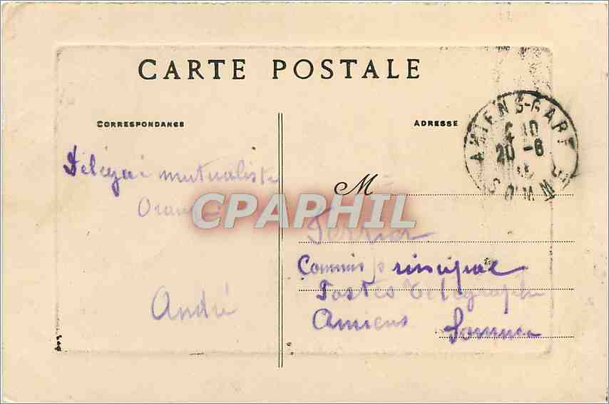 CPA Orange Arc de Triomphe  — Verso