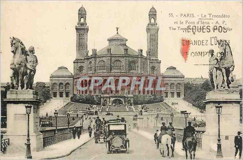 CPA Paris Le Trocadero et le Pont d'lena 