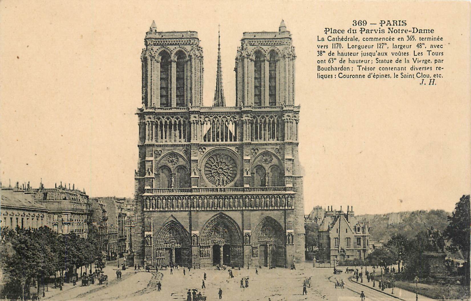 CPA Paris Place du Paris Notre Dame 