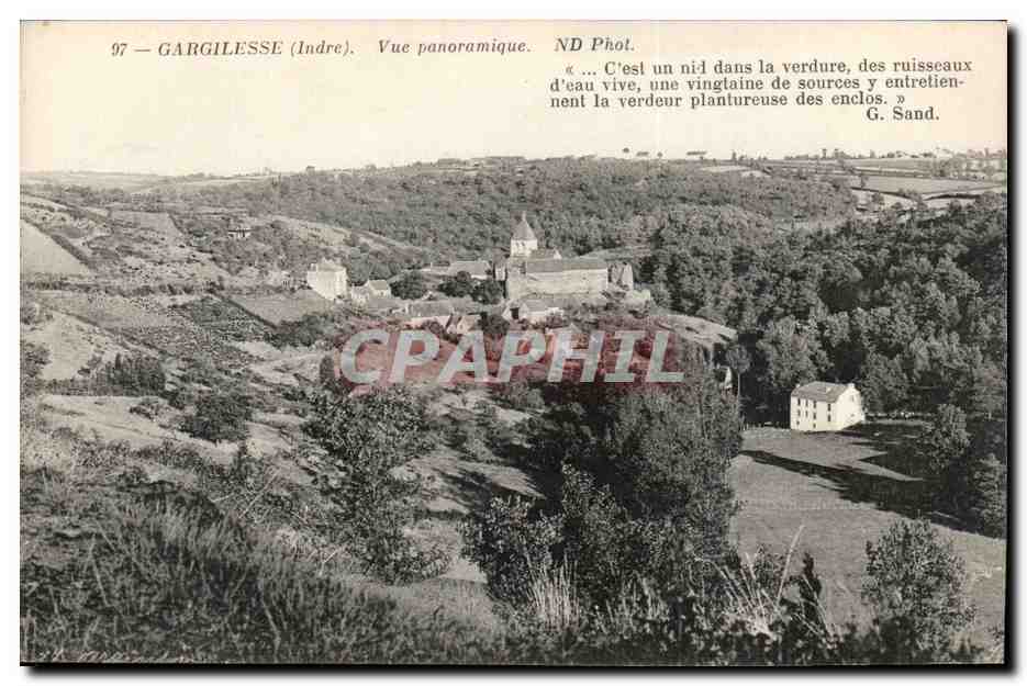 Gargilesse CPA Vue panoramique (village de George Sand)